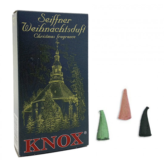 24 Medium Incense Cones in Assorted Christmas Scents ~ Seiffen Church